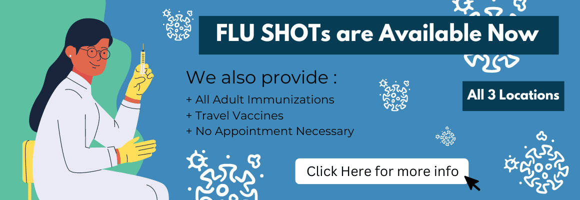 Flu shots banner