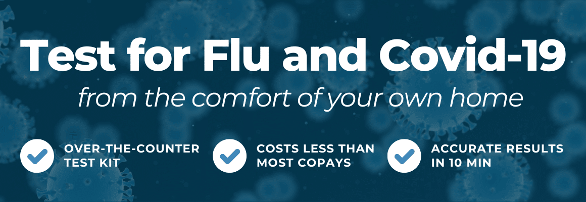 Test for flu and covid-19 with an over the counter kit